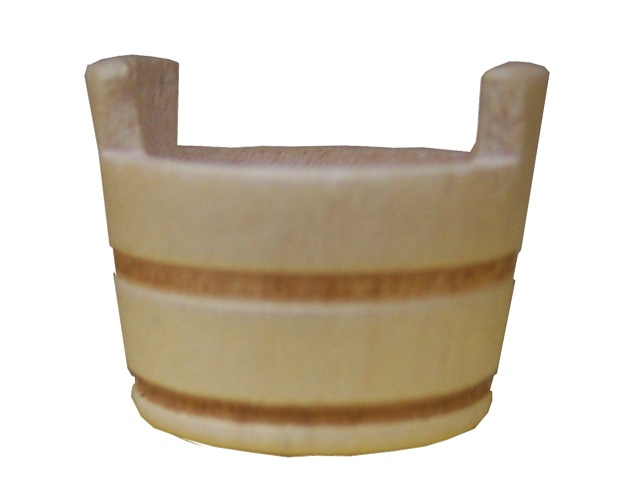 857-24  Holztrog mit Henkel - mini 857-24  Holztrog mit Henkel - mini