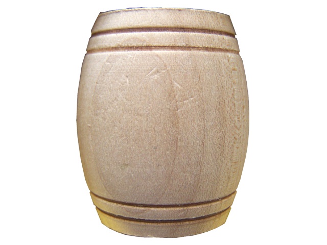 857-11  Holzfass mit braunen Ringen - groß 857-11  Holzfass mit braunen Ringen - groß