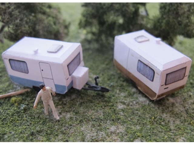 Wohnwagen - Bastei - braun -TT Wohnwagen - Bastei - braun -TT