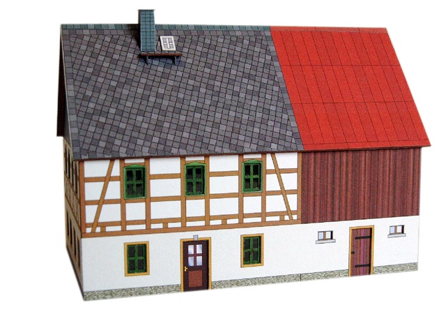 04-04-02-Z-B - FWH Erzgebirge mit Stall - Blechdach