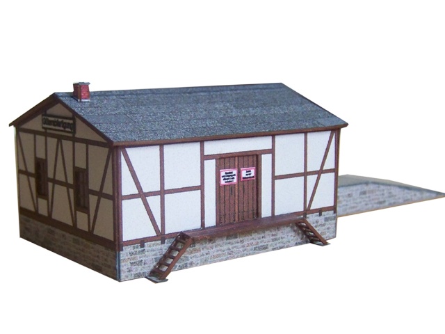 03-03-Z - Fachwerkgüterschuppen mit Rampe 03-03-Z - Fachwerkgüterschuppen mit Rampe
