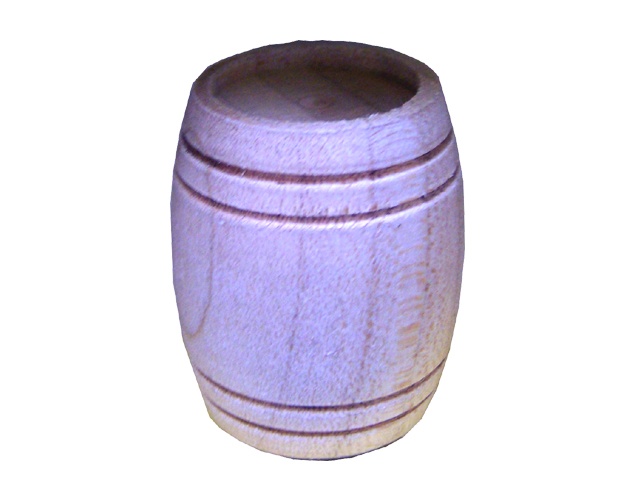 857-12  Holzfass mit braunen Ringen - mittel 857-12  Holzfass mit braunen Ringen - mittel