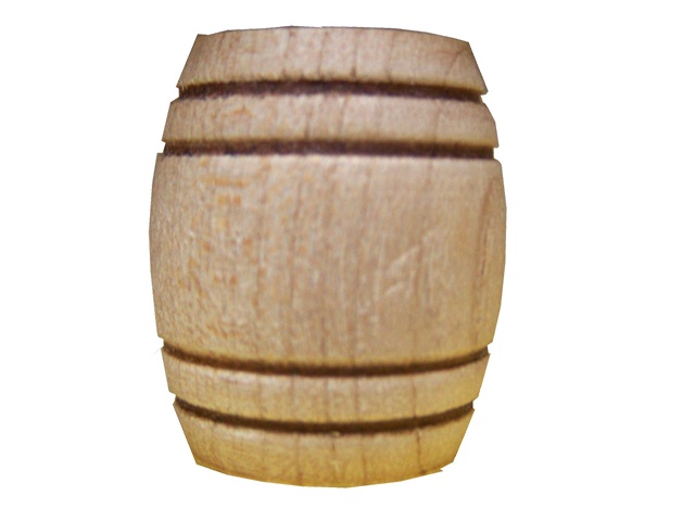 857-13  Holzfass mit braunen Ringen - klein 857-13  Holzfass mit braunen Ringen - klein