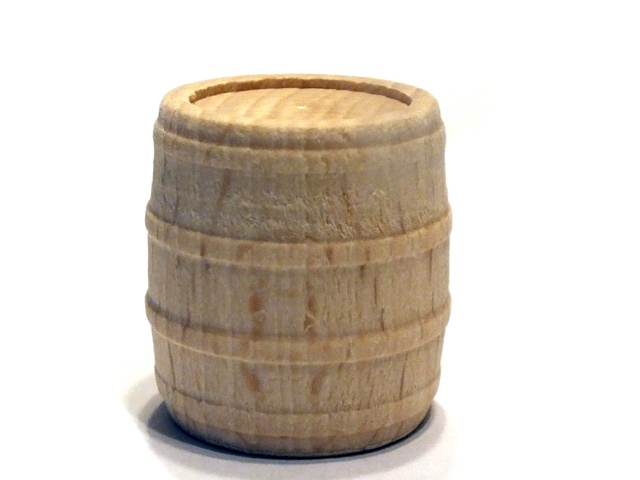 857-17  Holzfass mit 4 Holzringen - klein 857-17  Holzfass mit 4 Holzringen - klein