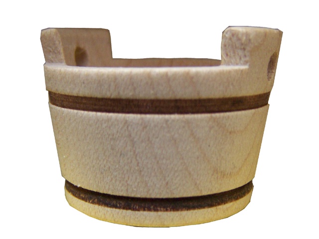 857-22  Holztrog mit Henkel - mittel 857-22  Holztrog mit Henkel - mittel