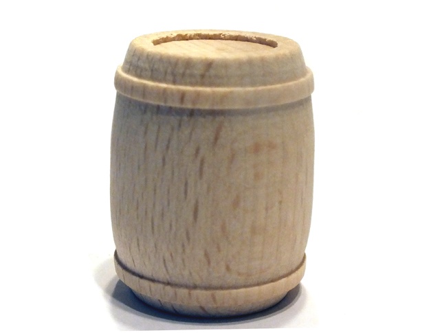 857-16  Holzfass mit 2 Holzringen - groß 857-16  Holzfass mit 2 Holzringen - groß