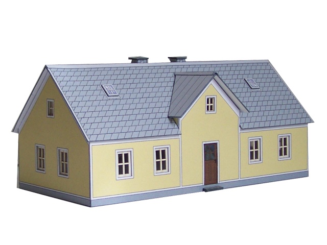 112-05-1 - 1-geschossiges Wohnhaus mit gelben Putz 112-05-1 - 1-geschossiges Wohnhaus mit gelben Putz