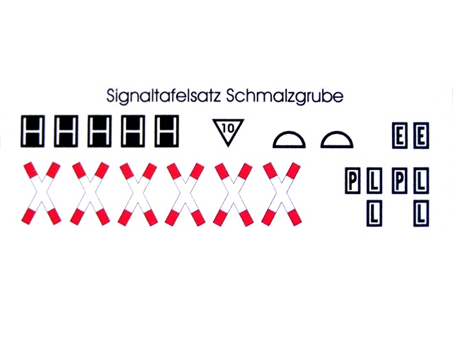 Signaltafelsatz Schmalzgrube - TT Signaltafelsatz Schmalzgrube - TT