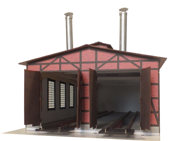03-14-2-H0 - Sächs. Einheitsbau Lokschuppen - 2 ständig - BR 52 03-14-2-H0 - Sächs. Einheitsbau Lokschuppen - 2 ständig - BR 52