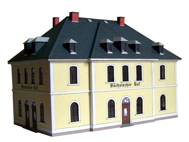 02-04-1-8-H0 - Bahnhofshotel "Sächsischer Hof" Jöhstadt - Pressnitz 02-04-1-8-H0 - Bahnhofshotel "Sächsischer Hof" Jöhstadt - Pressnitz