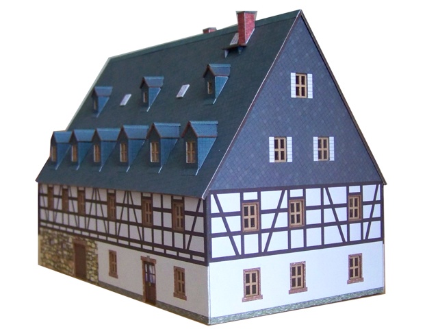 04-02-H0 - Großes Fachwerkhaus mit kleinen Gauben 04-02-H0 - Großes Fachwerkhaus mit kleinen Gauben