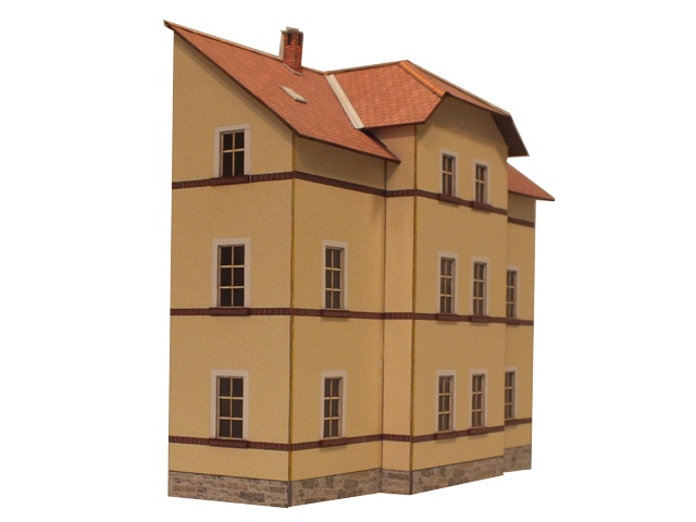 01-20-TT - Vorstadthaus mit gelben Putz 01-20-TT - Vorstadthaus mit gelben Putz