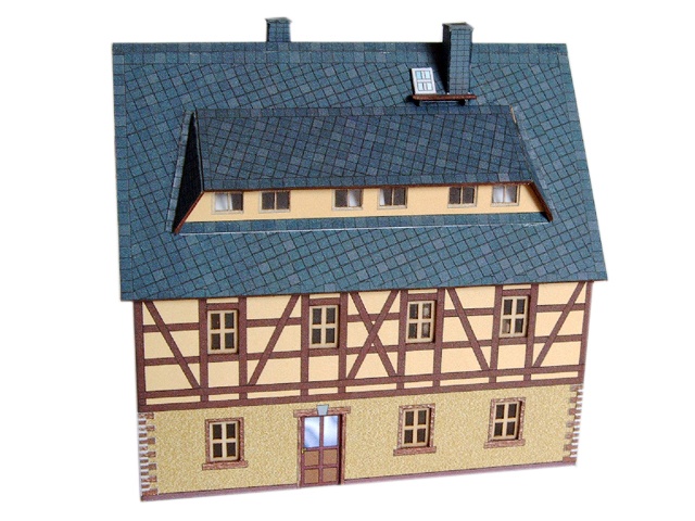 12-01-H0 - Sächsisches Fachwerkhaus mit Gaube 12-01-H0 - Sächsisches Fachwerkhaus mit Gaube