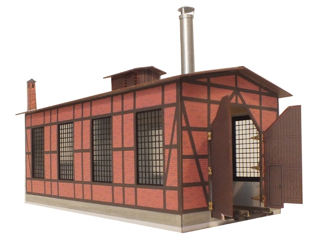 03-14-3-H0 - Sächs. Einheitsbau Lokschuppen - 1 ständig 03-14-3-H0 - Sächs. Einheitsbau Lokschuppen - 1 ständig