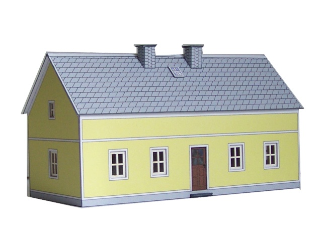 112-04-1,5 - 1,5-geschossiges Wohnhaus mit gelben Putz 112-04-1,5 - 1,5-geschossiges Wohnhaus mit gelben Putz