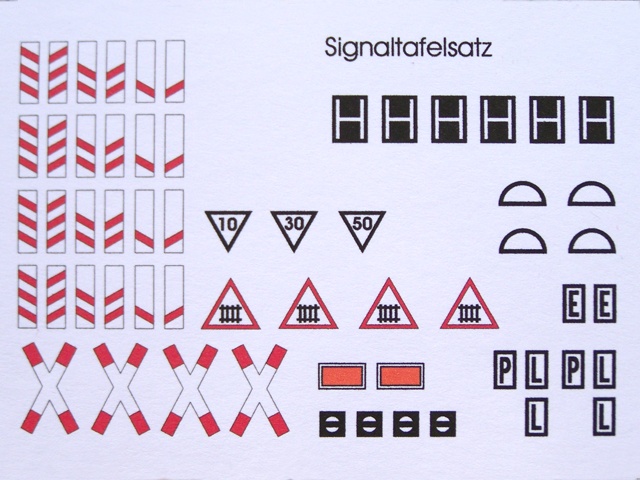 Signaltafelsatz Allgemein - H0