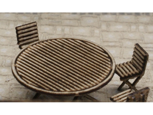 MW-11-27 - runder Gartentisch mit 6 Stühlen MW-11-27 - runder Gartentisch mit 6 Stühlen