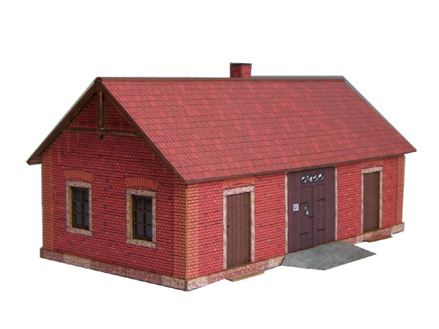 03-18-2-N - Sächsischer Bahnhof Wirtschaftsgebäude Klinkerbau 03-18-2-N - Sächsischer Bahnhof Wirtschaftsgebäude Klinkerbau