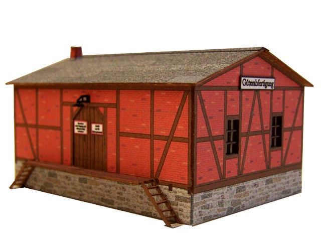 03-02-N - Fachwerkgüterschuppen mit Klinker 03-02-N - Fachwerkgüterschuppen mit Klinker