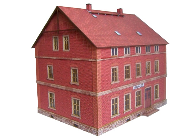 03-18-1-N - Sächsischer Bahnhof Klinkerbau 2,5-stöckig Typ 1 03-18-1-N - Sächsischer Bahnhof Klinkerbau 2,5-stöckig Typ 1