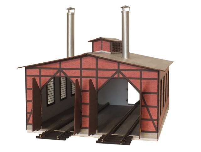 03-14-1-H0 - Sächs. Einheitsbau Lokschuppen - 2 ständig 03-14-1-H0 - Sächs. Einheitsbau Lokschuppen - 2 ständig